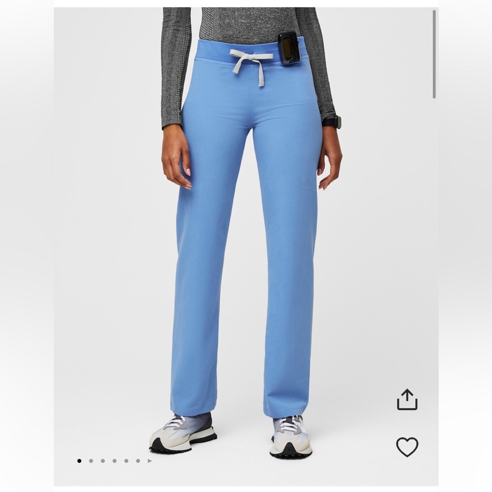 Figs small regular ceil blue livingston scrub pants